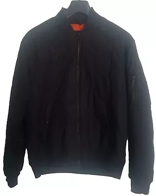 Buy Adidas Originals Black Quilted  Jacket Coat Orange Lining Medium 38  Chest  • 27£