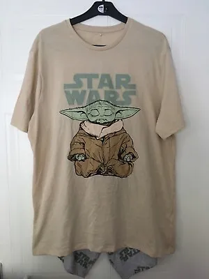 Buy George Mens Star Wars The Mandalorian Baby Yoda Child Cotton Shorts Pyjamas L 44 • 19.99£