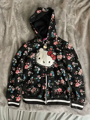 Buy Hello Kitty Flower Design Hoodie For Girl  By Sanrio-Size  7 • 12.73£
