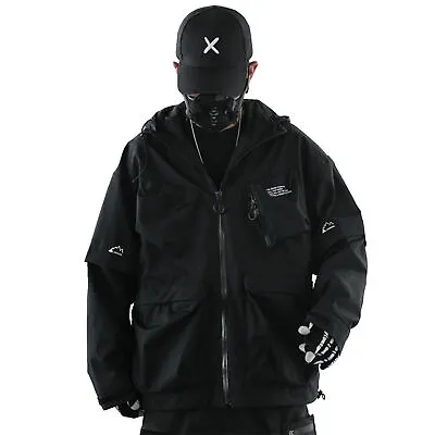Buy Niepce Men's Streetwear Dark Combat Jacket Urban Techwear Windbreaker • 116.76£