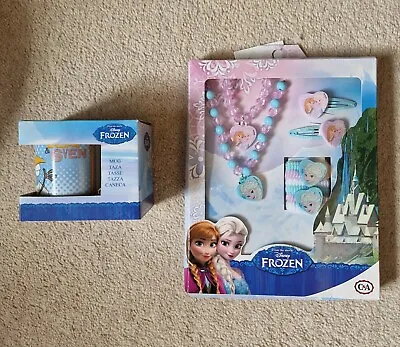 Buy Girls Disney Frozen Jewellery & Hair Clip Bobble Set With Mug Elsa And Anna Sven • 8.99£
