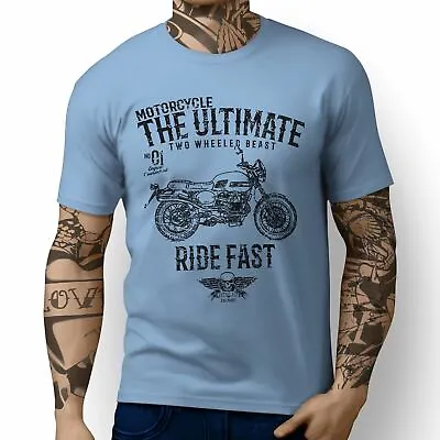 Buy JL Ultimate Illustration For A Moto Guzzi V7II Stornello Motorbike Fan T-shirt • 19.99£