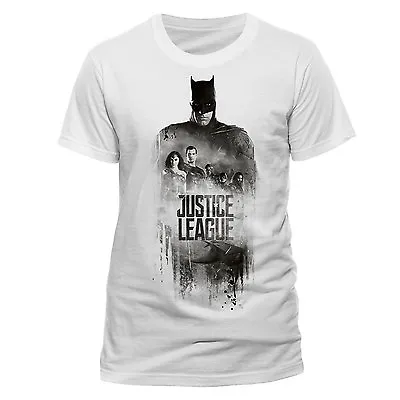 Buy Official Justice League - Batman Silhouette Group Print White T-shirt (new) • 12.99£