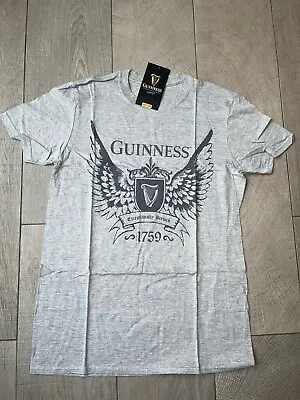 Buy Official Guinness Grey Marl Men S T-shirt Size S/M/L/XL/XXL BNWT • 7.99£