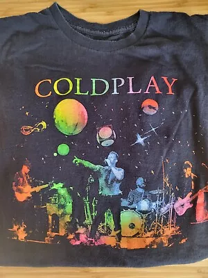 Buy 2022 Coldplay Music Of The Spheres World Tour T-Shirt Size XL • 9.45£