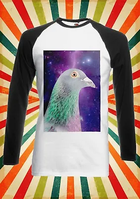 Buy Pigeon Space Galaxy Woodie Men Women Long Short Sleeve Baseball T Shirt 1768 • 9.95£