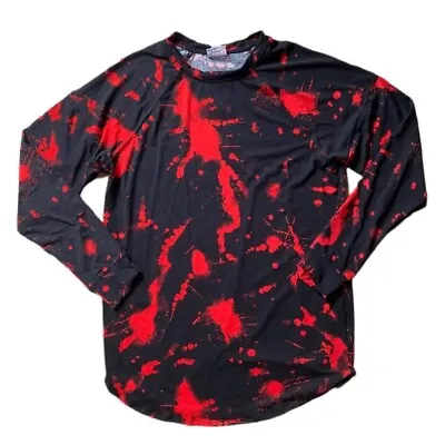 Buy Lularoe Erin Halloween Horror Movie Blood Splatter Costume Red Black Medium • 33.07£