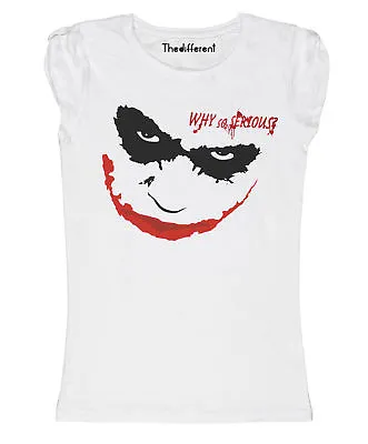 Buy New Womens Flamed Joker Why So Serious Idea Gift T-Shirt • 20.57£