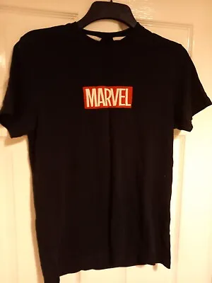 Buy Marvel Iron Man T Shirt Size Small Black Embroidered Front Graphic Back • 7£