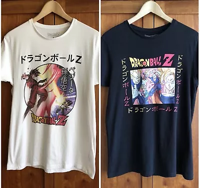 Buy 2x Dragonball Z DBZ Tshirts Size M White & Black W/ Graphic Print Anime Manga • 14.99£