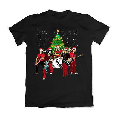 Buy Dave Grohl Pat Smear Foo Fighters Tree Merry Christmas T-Shirt Black S-5XL • 17£