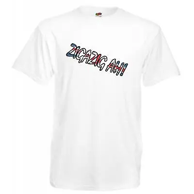 Buy Unisex White Zigazig-Ah Union Jack Pop Music Girl Band Quote T-Shirt • 11.01£