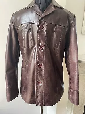 Buy Vintage Dark Brown Men’s Leather Jacket 1970s Meets 1990s UK L Chest • 85£