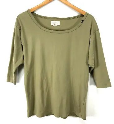 Buy Ralph Lauren Denim & Supply Top Womens Small 4 Army Green 3/4 Sleeve 100% Cotton • 14.97£