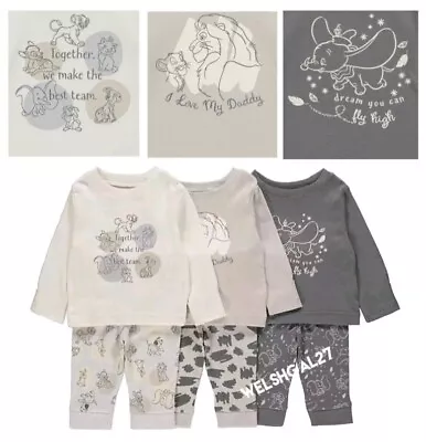 Buy Bnwt Unisex Disney Pk 3 Pyjamas Pjs 2-3 Yrs Simba Dumbo Marie I Love My Daddy  • 16.99£