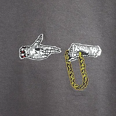 Buy Run The Jewels Embroidered Dark Grey Hip Hop Tee T-shirt By RTJ Actual Fact • 19.99£