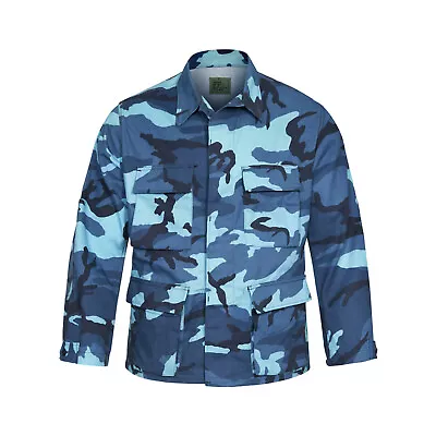 Buy Army Jacket Original US BDU Combat Light Field Coat Uniform Midnight Blue Camo • 33.99£