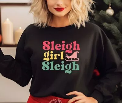 Buy Sleigh Girl Sleigh Christmas Jumper - Cute Christmas Sweater  S - 2XL • 29.99£