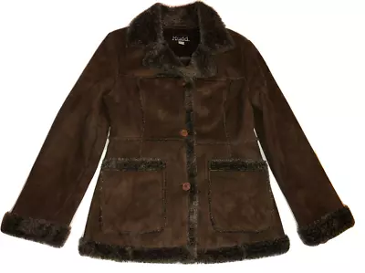 Buy Mudd Ladies Faux Suede Sherpa Lined Jacket Ladies Size Large • 48.04£