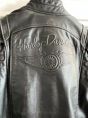Buy Harley Davidson Leather Jacket Ladies Large (US) (12-14 UK) Approx  • 86.50£