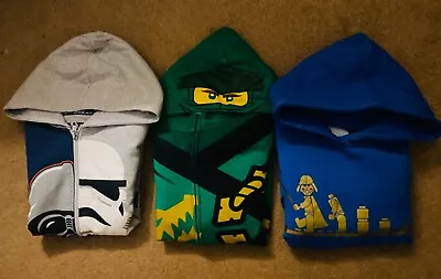 Buy 3 Ninjago & Star Wars Boy's Hoodie Bundle Pullover & Zip Long Sleeve Cotton 8 Yo • 12£