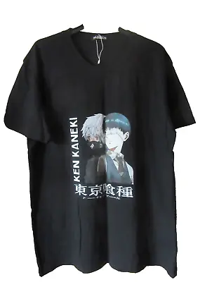 Buy Tokyo Ghoul Ken Kaneki Print Black T-Shirt~Manga~Anime~Large Size~UnisexClothing • 14.50£