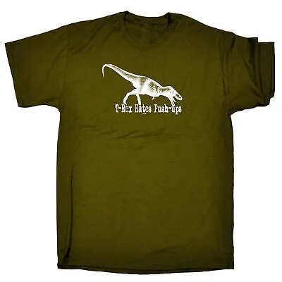 Buy Trex Hates Push Ups Dinosaur - Mens Funny Novelty Shirts T Shirt T-Shirt Tshirts • 12.95£