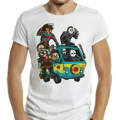 Buy Halloween T Shirt Horror Chucky Jason Myers Freddy Film Movie Scream Mystery Uk • 5.99£