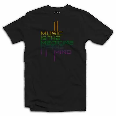Buy Music Is The Medicine Of The Mind T Shirt - Acid House Music Rave EDM • 16.95£