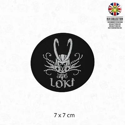 Buy LOKI Circle Superhero Logo Patch Iron On Patch Sew On Embroidered Patch • 2.49£