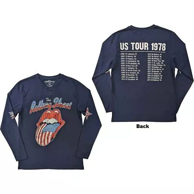 Buy The Rolling Stones 'US Tour 78' Blue Long Sleeve T Shirt - NEW OFFICIAL • 21.99£