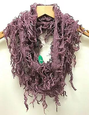 Buy Scarf Wrap Hippy Goth Emo Funky Shaggy PINK Warm Knit Pashmina Present Gift • 9.99£