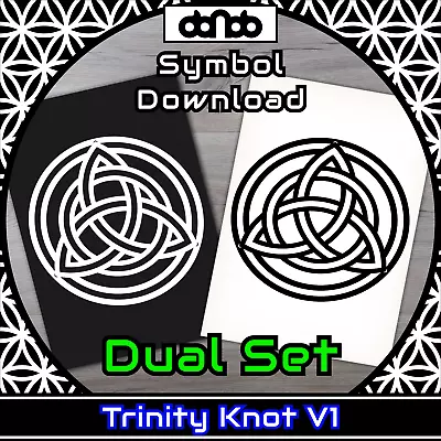 Buy Trinity Knot V1 Dual Set - Symbol - SVG PNG JPG PDF PSD AI EPS [2D Download] • 1.81£
