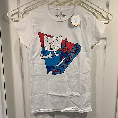 Buy Adventure Time Finn Tshirt White / Aw Yeahhhh! / Size M. New • 9.99£