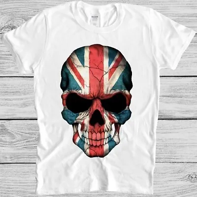 Buy British Flag Skull T Shirt England UK Union Jack London Punk Cool Gift Tee M207 • 7.35£