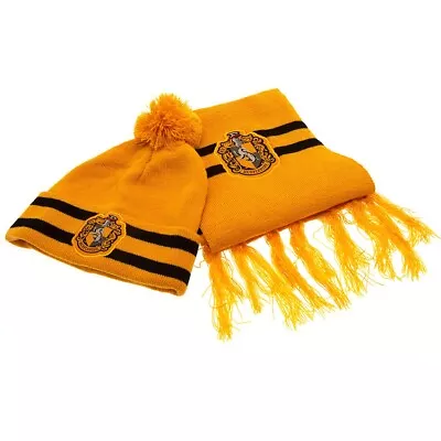 Buy Harry Potter Junior Beanie & Scarf Hufflepuff Birthday Gift Official Product • 21.50£
