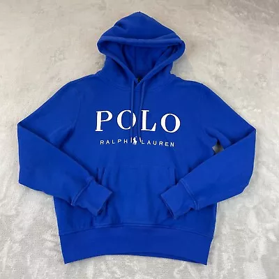Buy Polo Ralph Lauren Hoodie Boys Medium Royal Blue Spell Out Logo Pullover • 22.88£