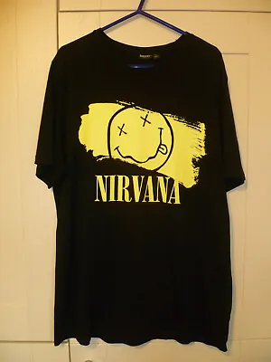 Buy Nirvana - 2019 Original  Smiley Face Logo  Black T-shirt (xl) • 7.99£