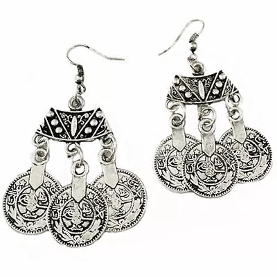 Buy Tibetan Coin Earrings Boho Fashion Jewellery Festival Summer A191 • 5.45£