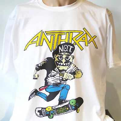 Buy Anthrax Metal Rock Short Sleeve White Unisex T-shirt S-5XL • 14.99£