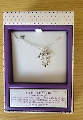 Buy Equilibrium Silver Plated Guardian Angel Pendant Necklace Jewellery Gift New • 12.99£