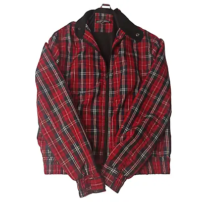 Buy M2 Men's Jeans Collection L/S Red Black White Tarten Jacket Size M Medium • 21.85£