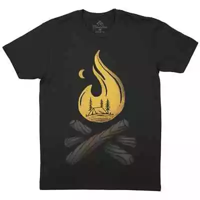 Buy Camp Fire Mens T-Shirt Nature Night Fire Tent Camping Hiking Travel P309 • 11.99£