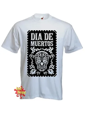 Buy Mexican Day Of The Dead T Shirt Skull T Shirt All Sizes • 14.99£