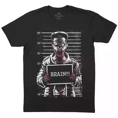 Buy Zombie Mugshot Mens T-Shirt Horror Brain Police Arrest Monster Criminal P85 • 13.99£