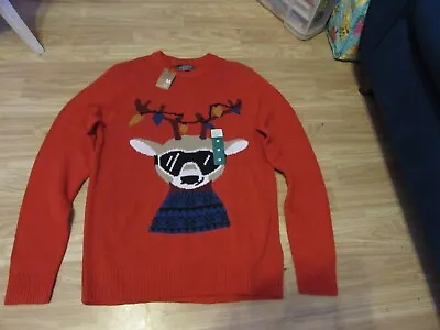 Buy Mens Novelty Red Christmas Reindeer Themed Jumpers In 6 Sizes • 8£
