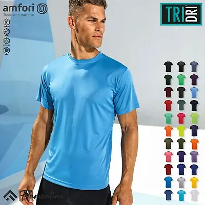 Buy Mens Sports T-Shirt Short Sleeve TriDri Performance Gym Top Stretch Running Tee • 6.86£