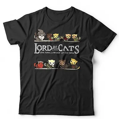 Buy Lord Of The Cats Unisex TShirt Large Fit 3-5XL LOTR Kitten Parody Cat Lover • 15.99£