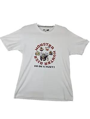 Buy Uniqlo Monster Hunter Mens Tshirt White Size Small Regular Fit Casual Graphic • 19.96£