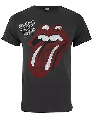 Buy Amplified Rolling Stones Tongue Autograph Men's T-Shirt • 22.99£